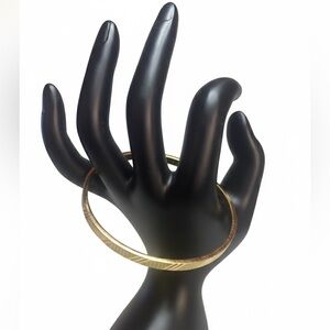 Vintage MONET Etched Gold Tone Bangle